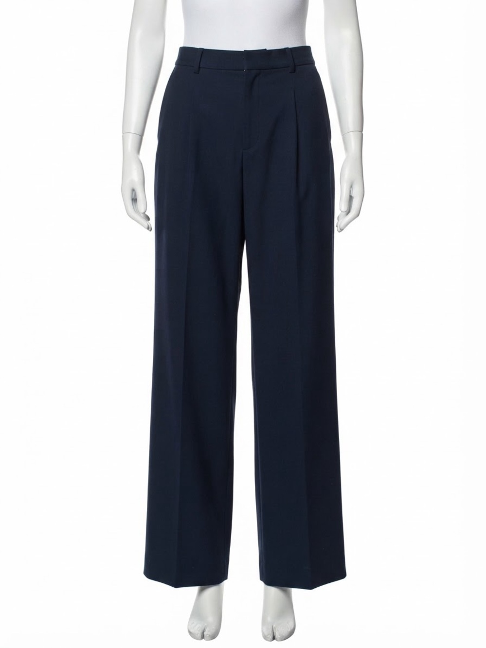 Athleta Pinnacle High Rise Wide Leg Trouser Navy Sz 2